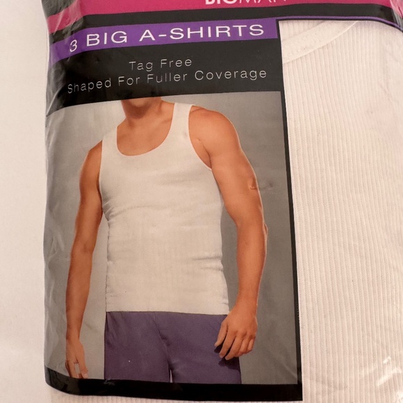 Fruit Of The Loom Premium Bigman 3 A-Shirts Tag Free Tank Undershirts 5XB 62-64 - Picture 1 of 9